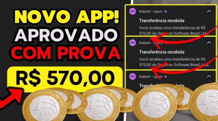 NOVO APP Veja Prova de Pagamento R$570 (Sacou Recebeu) APP que Paga Dinheiro de Verdade